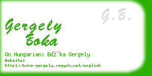gergely boka business card